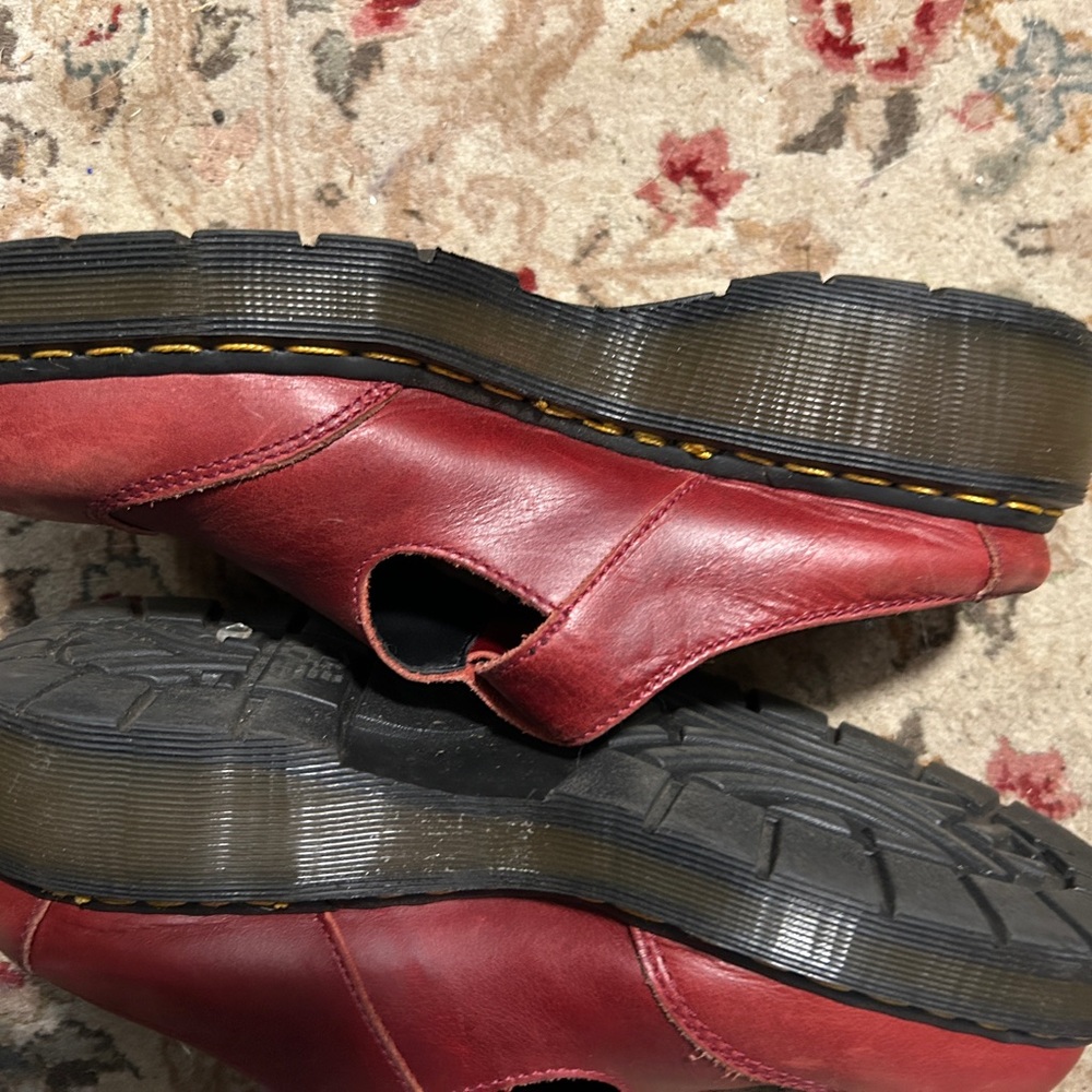 Dr. Martens Burgundy Made in England Slip Ons from  the 90’s - Picture 2 of 5